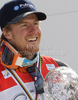 Winner Ted Ligety of USA celebrates overall Giant slalom World cup victory after last Men giant slalom race of Audi FIS alpine skiing World Cup, which was held on Kandahar course in Garmisch-Partenkirchen, Germany. Last giant slalom race of Men Audi FIS Alpine skiing World Cup 2009-10, was held on Friday, 12th of March 2010 in Garmisch-Partenkirchen, Germany.
