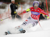 Maria Riesch of Germany skiing in first run of last Women slalom race of Audi FIS alpine skiing World Cup, which was held on Gudiberg course in Garmisch-Partenkirchen, Germany. Last slalom race of Women Audi FIS Alpine skiing World Cup 2009-10, was held on Saturday, 13th of March 2010 in Garmisch-Partenkirchen, Germany.
