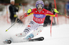 Maria Riesch of Germany skiing in first run of last Women slalom race of Audi FIS alpine skiing World Cup, which was held on Gudiberg course in Garmisch-Partenkirchen, Germany. Last slalom race of Women Audi FIS Alpine skiing World Cup 2009-10, was held on Saturday, 13th of March 2010 in Garmisch-Partenkirchen, Germany.
