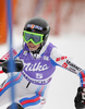 Sandrine Aubert of France skiing in first run of last Women slalom race of Audi FIS alpine skiing World Cup, which was held on Gudiberg course in Garmisch-Partenkirchen, Germany. Last slalom race of Women Audi FIS Alpine skiing World Cup 2009-10, was held on Saturday, 13th of March 2010 in Garmisch-Partenkirchen, Germany.
