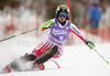 Kathrin Zettel of Austria skiing in first run of last Women slalom race of Audi FIS alpine skiing World Cup, which was held on Gudiberg course in Garmisch-Partenkirchen, Germany. Last slalom race of Women Audi FIS Alpine skiing World Cup 2009-10, was held on Saturday, 13th of March 2010 in Garmisch-Partenkirchen, Germany.
