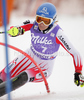 Marlies Schild of Austria skiing in first run of last Women slalom race of Audi FIS alpine skiing World Cup, which was held on Gudiberg course in Garmisch-Partenkirchen, Germany. Last slalom race of Women Audi FIS Alpine skiing World Cup 2009-10, was held on Saturday, 13th of March 2010 in Garmisch-Partenkirchen, Germany.
