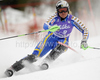 Third placed after first run Anja Paerson of Sweden skiing in first run of last Women slalom race of Audi FIS alpine skiing World Cup, which was held on Gudiberg course in Garmisch-Partenkirchen, Germany. Last slalom race of Women Audi FIS Alpine skiing World Cup 2009-10, was held on Saturday, 13th of March 2010 in Garmisch-Partenkirchen, Germany.
