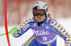 Third placed after first run Anja Paerson of Sweden skiing in first run of last Women slalom race of Audi FIS alpine skiing World Cup, which was held on Gudiberg course in Garmisch-Partenkirchen, Germany. Last slalom race of Women Audi FIS Alpine skiing World Cup 2009-10, was held on Saturday, 13th of March 2010 in Garmisch-Partenkirchen, Germany.
