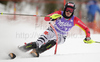 Christina Geiger of Germany skiing in first run of last Women slalom race of Audi FIS alpine skiing World Cup, which was held on Gudiberg course in Garmisch-Partenkirchen, Germany. Last slalom race of Women Audi FIS Alpine skiing World Cup 2009-10, was held on Saturday, 13th of March 2010 in Garmisch-Partenkirchen, Germany.
