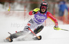 Christina Geiger of Germany skiing in first run of last Women slalom race of Audi FIS alpine skiing World Cup, which was held on Gudiberg course in Garmisch-Partenkirchen, Germany. Last slalom race of Women Audi FIS Alpine skiing World Cup 2009-10, was held on Saturday, 13th of March 2010 in Garmisch-Partenkirchen, Germany.
