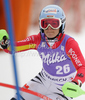 Fourth placed after first run Kathrin Hoelzl of Germany skiing in first run of last Women slalom race of Audi FIS alpine skiing World Cup, which was held on Gudiberg course in Garmisch-Partenkirchen, Germany. Last slalom race of Women Audi FIS Alpine skiing World Cup 2009-10, was held on Saturday, 13th of March 2010 in Garmisch-Partenkirchen, Germany.

