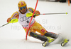 Julien Cousineau of Canada skiing in first run of last Men slalom race of Audi FIS alpine skiing World Cup, which was held on Gudiberg course in Garmisch-Partenkirchen, Germany. Last slalom race of Men Audi FIS Alpine skiing World Cup 2009-10, was held on Saturday, 13th of March 2010 in Garmisch-Partenkirchen, Germany.
