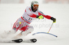 Manfred Pranger of Austria skiing in first run of last Men slalom race of Audi FIS alpine skiing World Cup, which was held on Gudiberg course in Garmisch-Partenkirchen, Germany. Last slalom race of Men Audi FIS Alpine skiing World Cup 2009-10, was held on Saturday, 13th of March 2010 in Garmisch-Partenkirchen, Germany.
