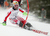 Marcel Hirscher of Austria skiing in second run of last Men slalom race of Audi FIS alpine skiing World Cup, which was held on Gudiberg course in Garmisch-Partenkirchen, Germany. Last slalom race of Men Audi FIS Alpine skiing World Cup 2009-10, was held on Saturday, 13th of March 2010 in Garmisch-Partenkirchen, Germany.
