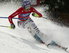 Maria Riesch of Germany skiing in second run of last Women slalom race of Audi FIS alpine skiing World Cup, which was held on Gudiberg course in Garmisch-Partenkirchen, Germany. Last slalom race of Women Audi FIS Alpine skiing World Cup 2009-10, was held on Saturday, 13th of March 2010 in Garmisch-Partenkirchen, Germany.
