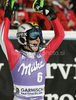 Second placed Kathrin Zettel of Austria reacts in finish of second run of last Women slalom race of Audi FIS alpine skiing World Cup, which was held on Gudiberg course in Garmisch-Partenkirchen, Germany. Last slalom race of Women Audi FIS Alpine skiing World Cup 2009-10, was held on Saturday, 13th of March 2010 in Garmisch-Partenkirchen, Germany.
