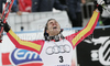 Winner Felix Neureuther of Germany reacts in finish of second run of last Men slalom race of Audi FIS alpine skiing World Cup, which was held on Gudiberg course in Garmisch-Partenkirchen, Germany. Last slalom race of Men Audi FIS Alpine skiing World Cup 2009-10, was held on Saturday, 13th of March 2010 in Garmisch-Partenkirchen, Germany.
