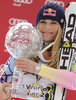 Winner Lindsey Vonn of USA celebrates overall Audi FIS Alpine skiing World cup victory after last race of Audi FIS alpine skiing World Cup, which was held in Garmisch-Partenkirchen, Germany. Last slalom race of Audi FIS Alpine skiing World Cup 2009-10, was held on Saturday, 13th of March 2010 in Garmisch-Partenkirchen, Germany.
