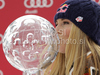 Winner Lindsey Vonn of USA celebrates overall Audi FIS Alpine skiing World cup victory after last race of Audi FIS alpine skiing World Cup, which was held in Garmisch-Partenkirchen, Germany. Last slalom race of Audi FIS Alpine skiing World Cup 2009-10, was held on Saturday, 13th of March 2010 in Garmisch-Partenkirchen, Germany.
