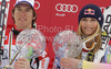  celebrates overall Audi FIS Alpine skiing World cup victory after last race of Audi FIS alpine skiing World Cup, which was held in Garmisch-Partenkirchen, Germany. Last slalom race of Audi FIS Alpine skiing World Cup 2009-10, was held on Saturday, 13th of March 2010 in Garmisch-Partenkirchen, Germany.
