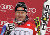 Third placed Didier Cuche of Switzerland celebrates overall Audi FIS Alpine skiing World cup medal after last race of Audi FIS alpine skiing World Cup, which was held in Garmisch-Partenkirchen, Germany. Last slalom race of Audi FIS Alpine skiing World Cup 2009-10, was held on Saturday, 13th of March 2010 in Garmisch-Partenkirchen, Germany.
