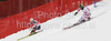 Ivica Kostelic of Croatia (L) and Marcel Hirscher of Austria (R) skiing in team race of Audi FIS alpine skiing World Cup, which was held on Kandahar course in Garmisch-Partenkirchen, Germany. Team race of Audi FIS Alpine skiing World Cup 2009-10, was held on Sunday, 14th of March 2010 in Garmisch-Partenkirchen, Germany.
