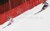 Elisabeth Goergl of Austria (L) and Ana Jelusic of Croatia (R) skiing in team race of Audi FIS alpine skiing World Cup, which was held on Kandahar course in Garmisch-Partenkirchen, Germany. Team race of Audi FIS Alpine skiing World Cup 2009-10, was held on Sunday, 14th of March 2010 in Garmisch-Partenkirchen, Germany.
