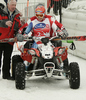 Nadia Styger of Switzerland getting lift up to start during team race of Audi FIS alpine skiing World Cup, which was held on Kandahar course in Garmisch-Partenkirchen, Germany. Team race of Audi FIS Alpine skiing World Cup 2009-10, was held on Sunday, 14th of March 2010 in Garmisch-Partenkirchen, Germany.
