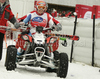 Nadia Styger of Switzerland getting lift up to start during team race of Audi FIS alpine skiing World Cup, which was held on Kandahar course in Garmisch-Partenkirchen, Germany. Team race of Audi FIS Alpine skiing World Cup 2009-10, was held on Sunday, 14th of March 2010 in Garmisch-Partenkirchen, Germany.
