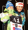 Elisabeth Goergl of Austria during bib draw for Audi FIS Alpine skiing giant slalom race in Soelden, Austria. Bib draw for women Audi FIS Alpine skiing giant slalom race was held in Soelden, Austria, on Friday, 22nd of October 2010.
