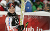 Sanni Leinonen of Finland reacts in finish of first run of Women giant slalom race of Audi FIS alpine skiing World Cup in Soelden, Austria. First giant slalom race of Women Audi FIS Alpine skiing World Cup 2010-11, was held on Saturday, 23rd of October 2010, on Rettenbach glacier above Soelden, Austria.
