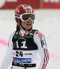 Anemone Marmottan of France reacts in finish of second run of Women giant slalom race of Audi FIS alpine skiing World Cup in Soelden, Austria. First giant slalom race of Women Audi FIS Alpine skiing World Cup 2010-11, was held on Saturday, 23rd of October 2010, on Rettenbach glacier above Soelden, Austria.
