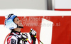 Stefanie Koehle of Austria reacts in finish of second run of Women giant slalom race of Audi FIS alpine skiing World Cup in Soelden, Austria. First giant slalom race of Women Audi FIS Alpine skiing World Cup 2010-11, was held on Saturday, 23rd of October 2010, on Rettenbach glacier above Soelden, Austria.
