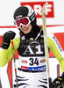 Lena Duerr of Germany reacts in finish of second run of Women giant slalom race of Audi FIS alpine skiing World Cup in Soelden, Austria. First giant slalom race of Women Audi FIS Alpine skiing World Cup 2010-11, was held on Saturday, 23rd of October 2010, on Rettenbach glacier above Soelden, Austria.
