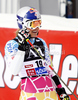 Lindsey Vonn of USA reacts in finish of second run of Women giant slalom race of Audi FIS alpine skiing World Cup in Soelden, Austria. First giant slalom race of Women Audi FIS Alpine skiing World Cup 2010-11, was held on Saturday, 23rd of October 2010, on Rettenbach glacier above Soelden, Austria.
