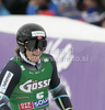 Kjetil Jansrud of Norway reacts in finish of first run of Men giant slalom race of Audi FIS alpine skiing World Cup in Soelden, Austria. First giant slalom race of Men Audi FIS Alpine skiing World Cup 2010-11, was held on Sunday, 24th of October 2010, on Rettenbach glacier above Soelden, Austria.
