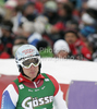 Carlo Janka of Switzerland reacts in finish of first run of Men giant slalom race of Audi FIS alpine skiing World Cup in Soelden, Austria. First giant slalom race of Men Audi FIS Alpine skiing World Cup 2010-11, was held on Sunday, 24th of October 2010, on Rettenbach glacier above Soelden, Austria.
