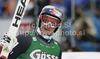 Aksel Lund Svindal of Norway reacts in finish of first run of Men giant slalom race of Audi FIS alpine skiing World Cup in Soelden, Austria. First giant slalom race of Men Audi FIS Alpine skiing World Cup 2010-11, was held on Sunday, 24th of October 2010, on Rettenbach glacier above Soelden, Austria.
