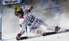 HIRSCHER Marcel (AUT)  attacks a control gate whilst competing in  the FIS alpine skiing world cup giant slalom race on the Bellevarde race piste Val dIsere.
