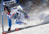PLONER Alexander (ITA)  attacks a control gate whilst competing in  the FIS alpine skiing world cup giant slalom race on the Bellevarde race piste Val dIsere.
