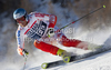 PALANDER Kalle (FIN)  speeds down the course whilst competing in  the FIS alpine skiing world cup giant slalom race on the Bellevarde race piste Val dIsere.
