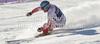 PALANDER Kalle (FIN) speeds down the course whilst competing in  the FIS alpine skiing world cup giant slalom race on the Bellevarde race piste Val dIsere.
