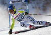 NEUREUTHER Felix (GER)  attacks a control gate whilst competing in  the FIS alpine skiing world cup giant slalom race on the Bellevarde race piste Val dIsere.
