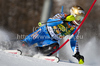  MYHRER Andre SWE attacks a control gate whilst competing in the FIS alpine skiing world cup slalom race on the Bellevarde race piste Val dIsere.
