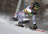  MISSILLIER Steve FRA attacks a control gate whilst competing in the FIS alpine skiing world cup slalom race on the Bellevarde race piste Val dIsere.
