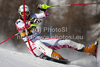  PRANGER Manfred AUT  crashes out of the race whilst competing in the FIS alpine skiing world cup slalom race on the Bellevarde race piste Val dIsere.
