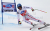 Fourth placed Benjamin Raich of Austria skiing in Men Super-G race of Audi FIS alpine skiing World Cup in Val Gardena, Italy. Super-G race of Men Audi FIS Alpine skiing World Cup 2010-11, was held on Friday, 17th of December 2010, on Saslong course in Val Gardena, Italy.
