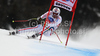 Adrien Theaux of France skiing in Men Super-G race of Audi FIS alpine skiing World Cup in Val Gardena, Italy. Super-G race of Men Audi FIS Alpine skiing World Cup 2010-11, was held on Friday, 17th of December 2010, on Saslong course in Val Gardena, Italy.
