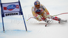 Third placed Erik Guay of Canada skiing in Men Super-G race of Audi FIS alpine skiing World Cup in Val Gardena, Italy. Super-G race of Men Audi FIS Alpine skiing World Cup 2010-11, was held on Friday, 17th of December 2010, on Saslong course in Val Gardena, Italy.
