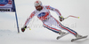 Gauthier De Tessieres of France skiing in Men Super-G race of Audi FIS alpine skiing World Cup in Val Gardena, Italy. Super-G race of Men Audi FIS Alpine skiing World Cup 2010-11, was held on Friday, 17th of December 2010, on Saslong course in Val Gardena, Italy.

