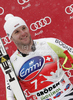 Second placed Stephan Keppler of Germany celebrates his medal won in Men Super-G race of Audi FIS alpine skiing World Cup in Val Gardena, Italy. Super-G race of Men Audi FIS Alpine skiing World Cup 2010-11, was held on Friday, 17th of December 2010, on Saslong course in Val Gardena, Italy.
