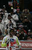 Second placed Stephan Keppler of Germany reacts in finish of Men Super-G race of Audi FIS alpine skiing World Cup in Val Gardena, Italy. Super-G race of Men Audi FIS Alpine skiing World Cup 2010-11, was held on Friday, 17th of December 2010, on Saslong course in Val Gardena, Italy.

