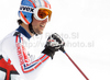 Third placed Thomas Fanara of France reacts in finish of second run of Men giant slalom race of Audi FIS alpine skiing World Cup in Alta Badia, Italy. Giant slalom race of Men Audi FIS Alpine skiing World Cup 2010-11, was held on Sunday, 20th of December 2010, on Gran Risa course in Alta Badia, Italy.
