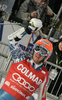 Winner Ted Ligety of USA reacts in finish of second run of Men giant slalom race of Audi FIS alpine skiing World Cup in Alta Badia, Italy. Giant slalom race of Men Audi FIS Alpine skiing World Cup 2010-11, was held on Sunday, 20th of December 2010, on Gran Risa course in Alta Badia, Italy.
